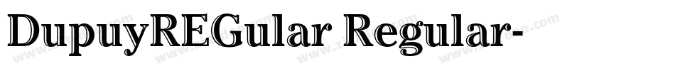 DupuyREGular Regular字体转换